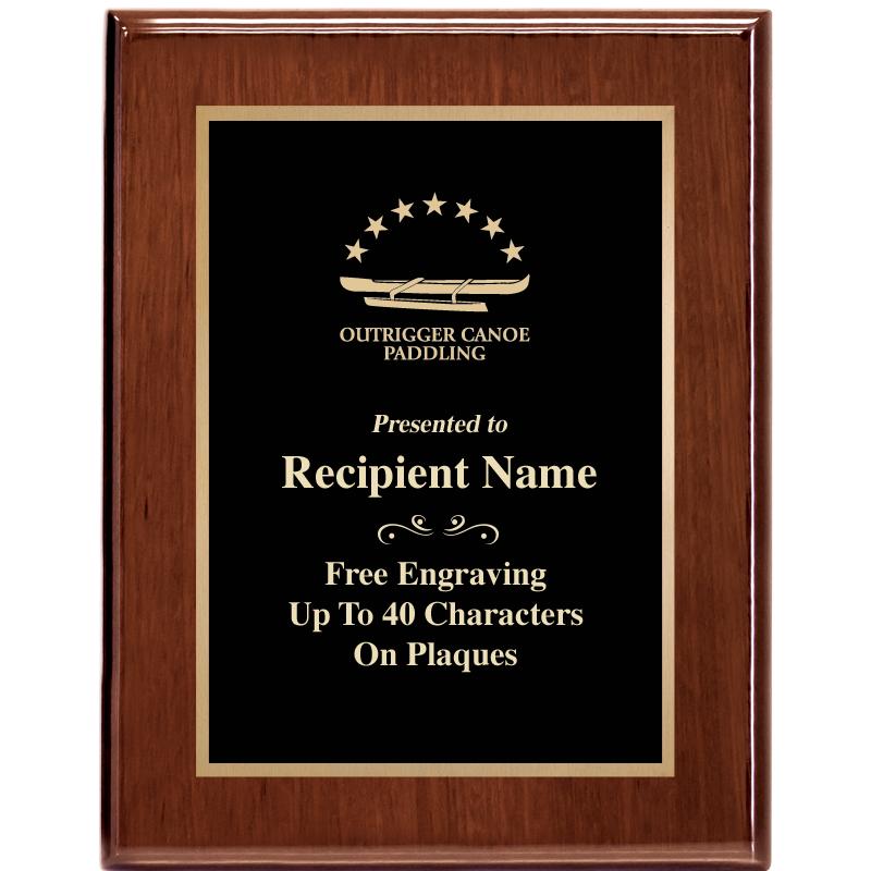 7X9 GLOSSED WALNUT PLAQUE