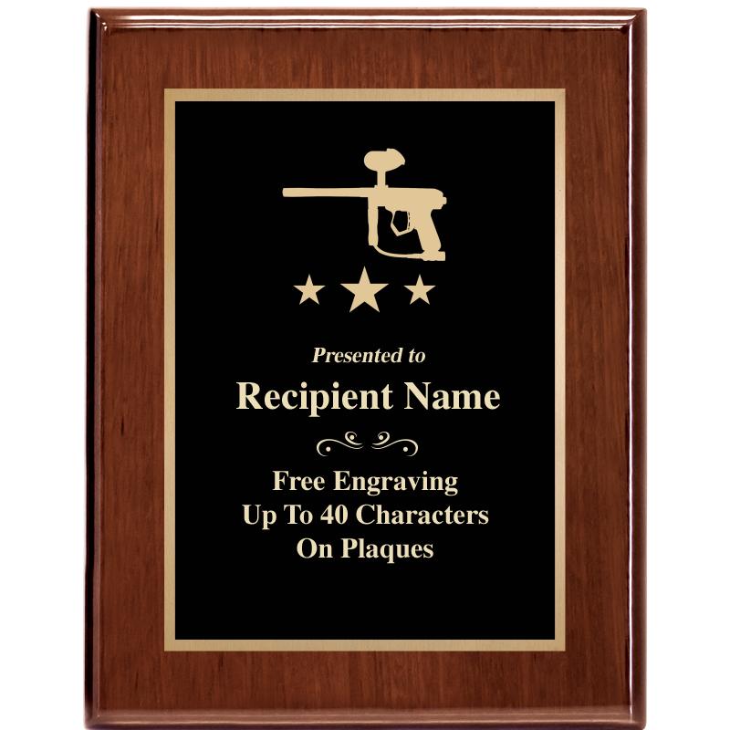 7X9 GLOSSED WALNUT PLAQUE