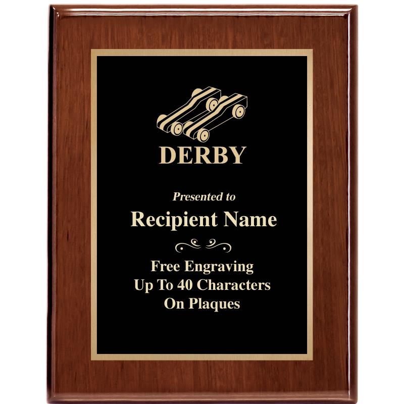 7X9 GLOSSED WALNUT PLAQUE