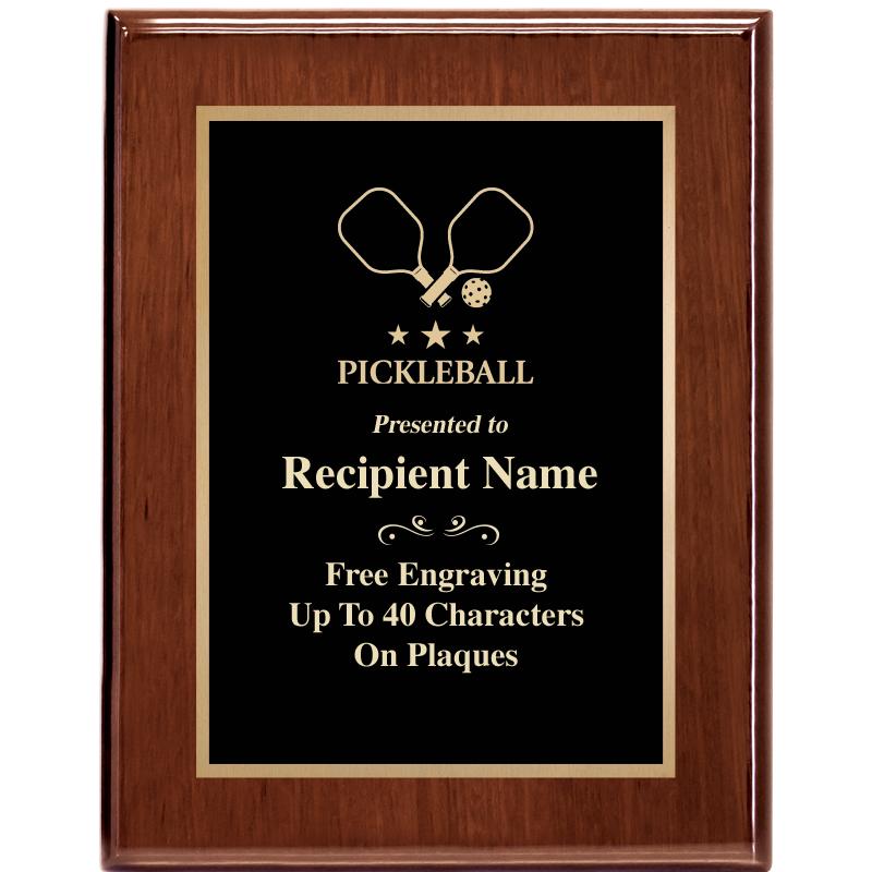 7X9 GLOSSED WALNUT PLAQUE