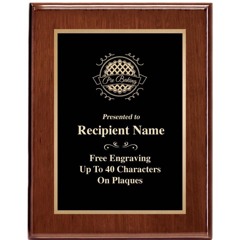 7X9 GLOSSED WALNUT PLAQUE