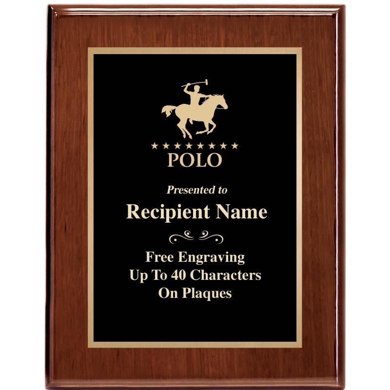 7X9 GLOSSED WALNUT PLAQUE