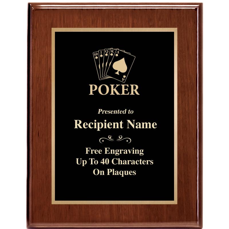 7X9 GLOSSED WALNUT PLAQUE