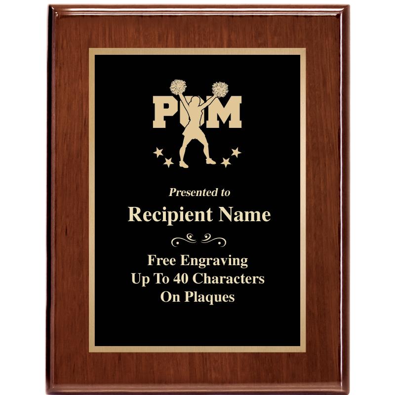 7X9 GLOSSED WALNUT PLAQUE