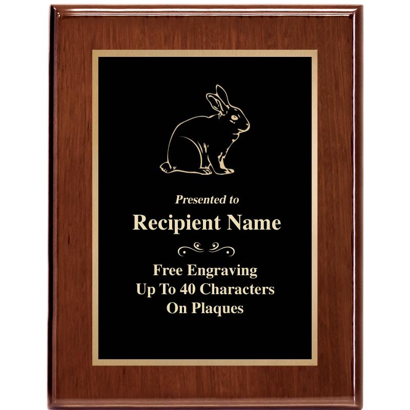 7X9 GLOSSED WALNUT PLAQUE