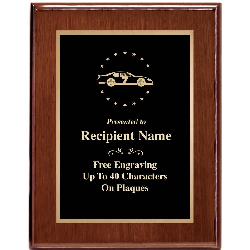 7X9 GLOSSED WALNUT PLAQUE