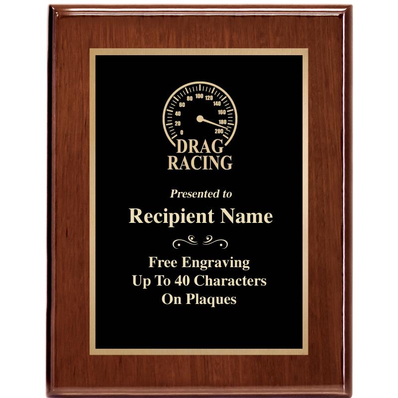 7X9 GLOSSED WALNUT PLAQUE