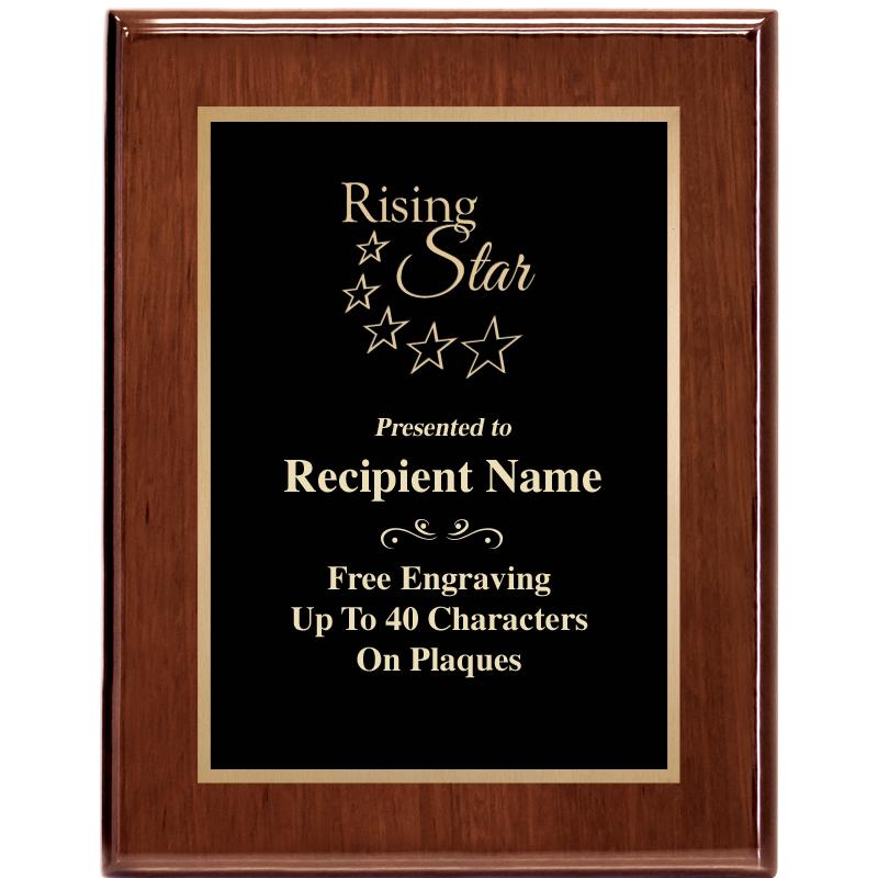 7X9 GLOSSED WALNUT PLAQUE