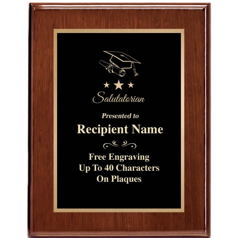 7X9 GLOSSED WALNUT PLAQUE