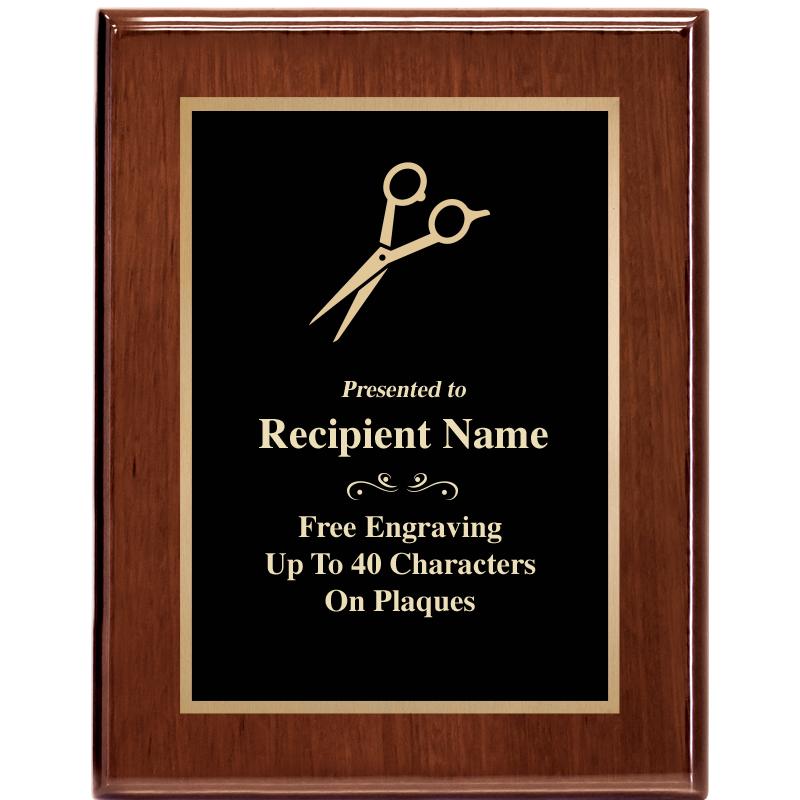 7X9 GLOSSED WALNUT PLAQUE