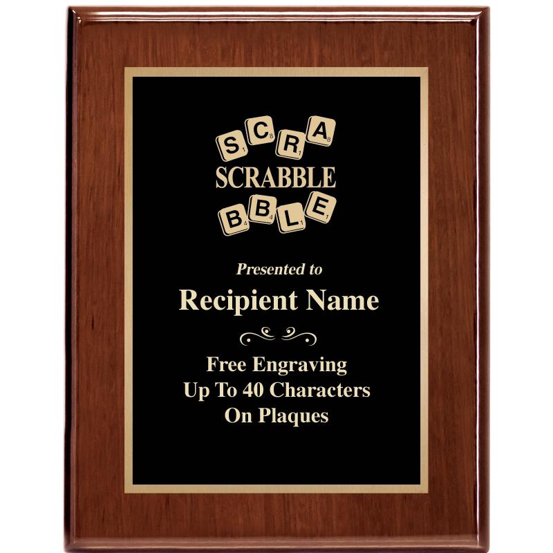 7X9 GLOSSED WALNUT PLAQUE