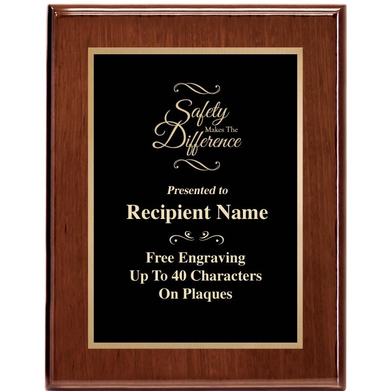 7X9 GLOSSED WALNUT PLAQUE