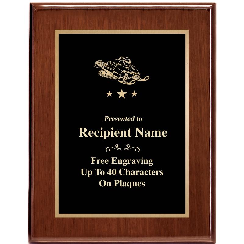 7X9 GLOSSED WALNUT PLAQUE