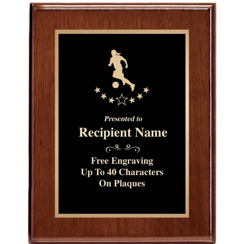 7X9 GLOSSED WALNUT PLAQUE