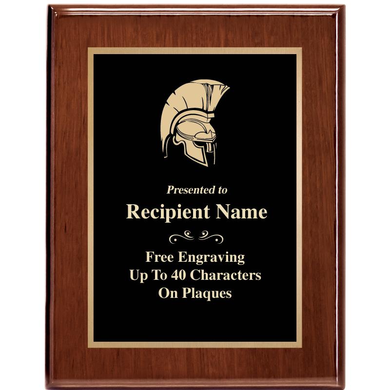 7X9 GLOSSED WALNUT PLAQUE