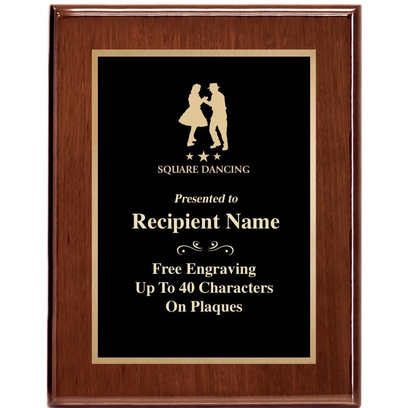 7X9 GLOSSED WALNUT PLAQUE