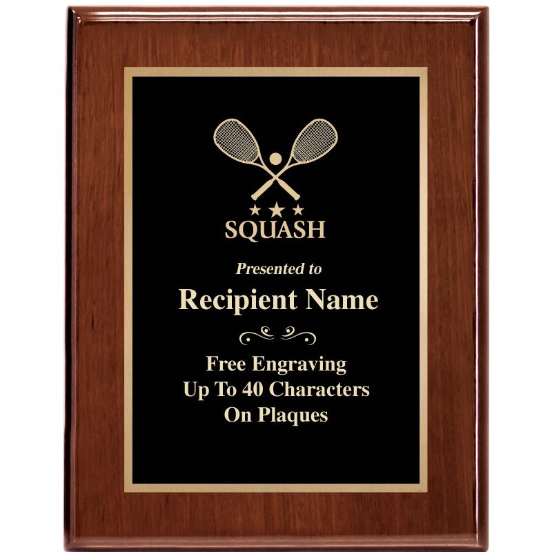 7X9 GLOSSED WALNUT PLAQUE