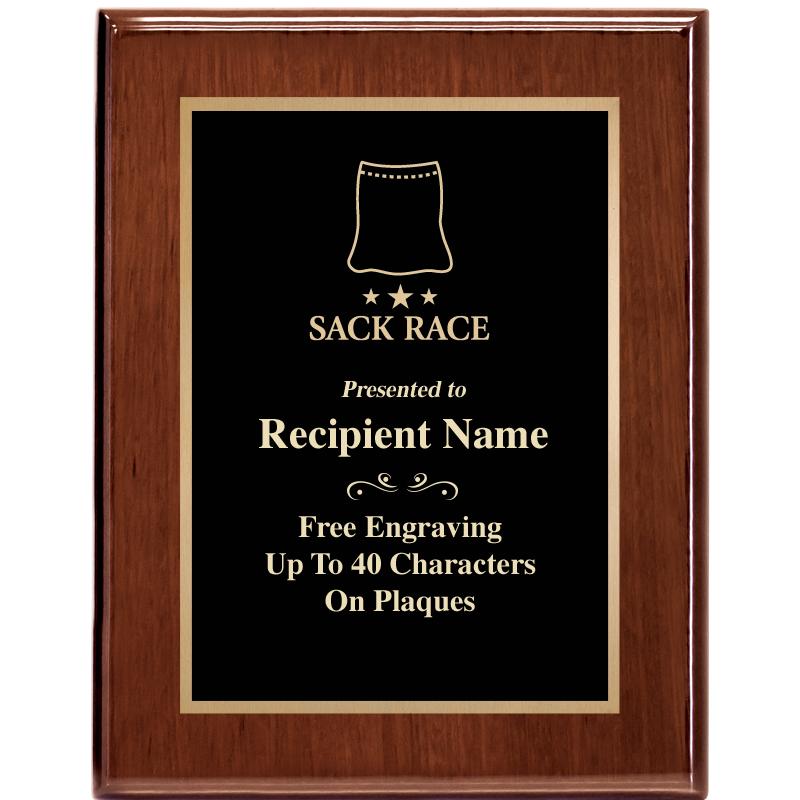 7X9 GLOSSED WALNUT PLAQUE