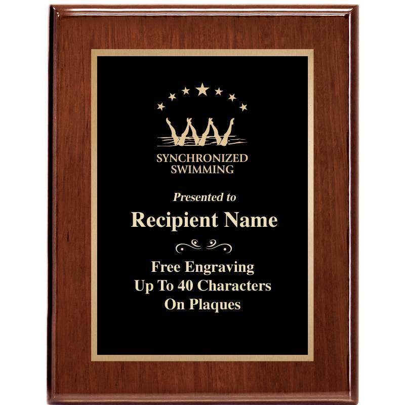 7X9 GLOSSED WALNUT PLAQUE