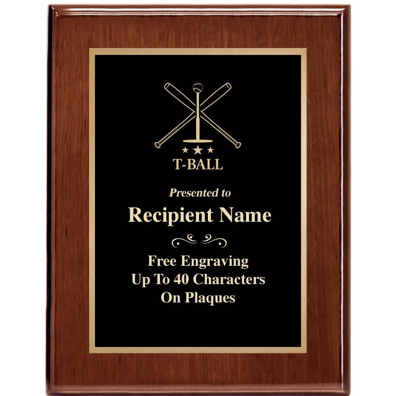 7X9 GLOSSED WALNUT PLAQUE