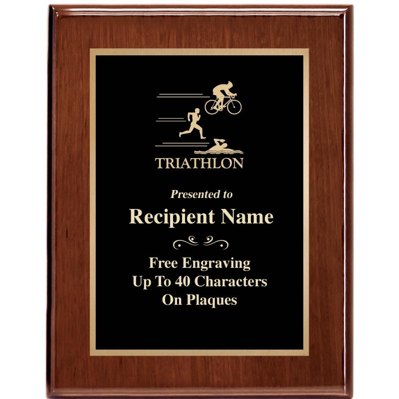 7X9 GLOSSED WALNUT PLAQUE