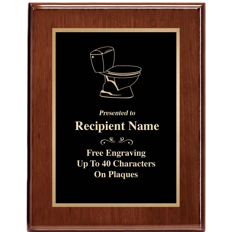 7X9 GLOSSED WALNUT PLAQUE