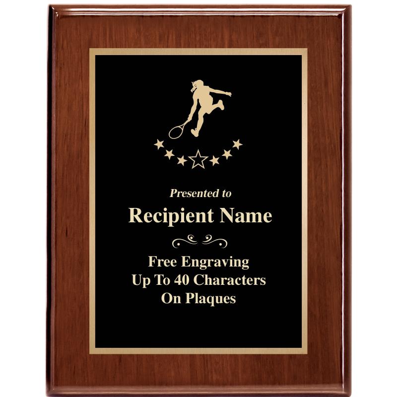 7X9 GLOSSED WALNUT PLAQUE