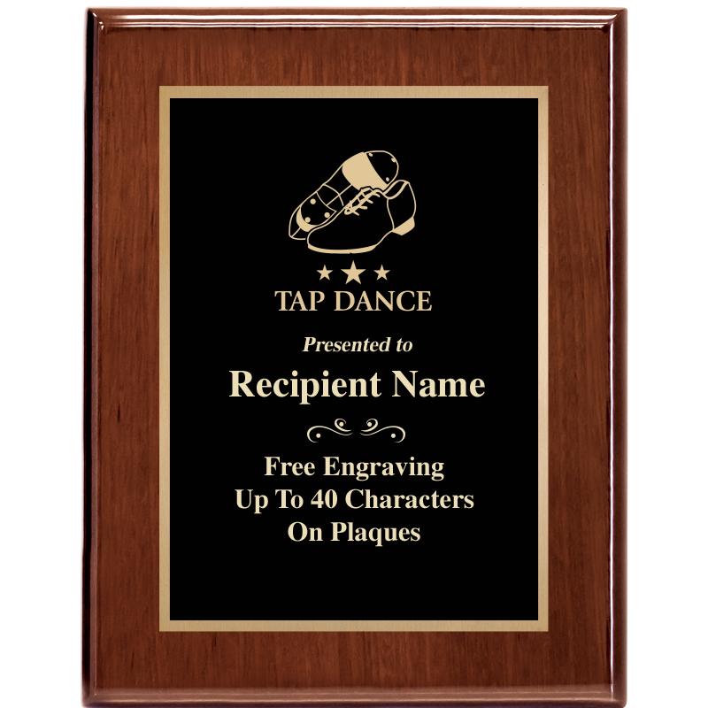 7X9 GLOSSED WALNUT PLAQUE