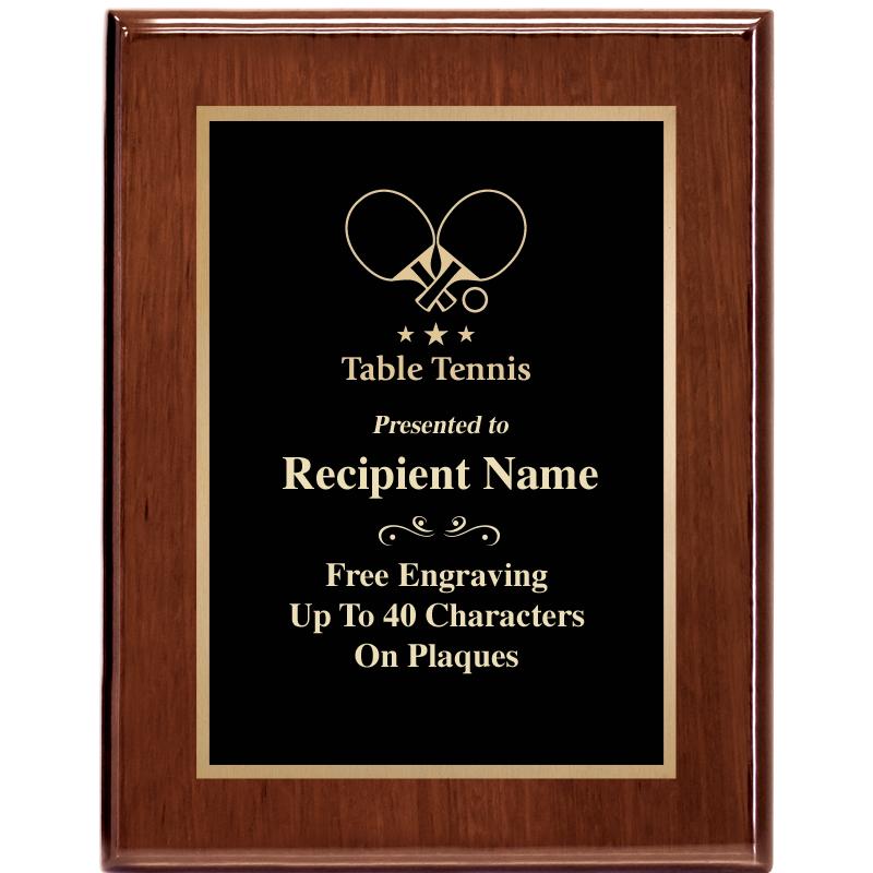 7X9 GLOSSED WALNUT PLAQUE