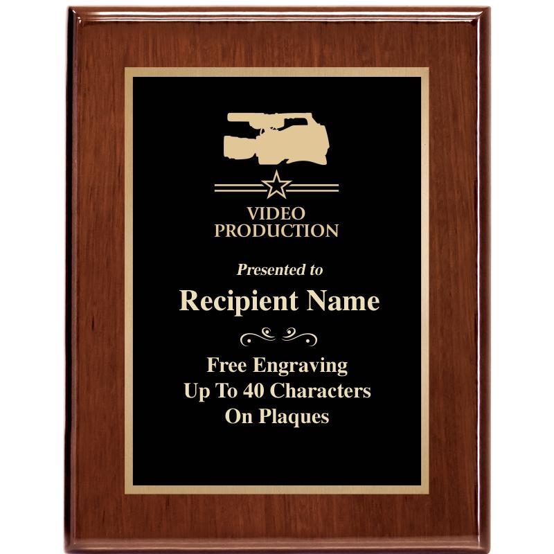 7X9 GLOSSED WALNUT PLAQUE