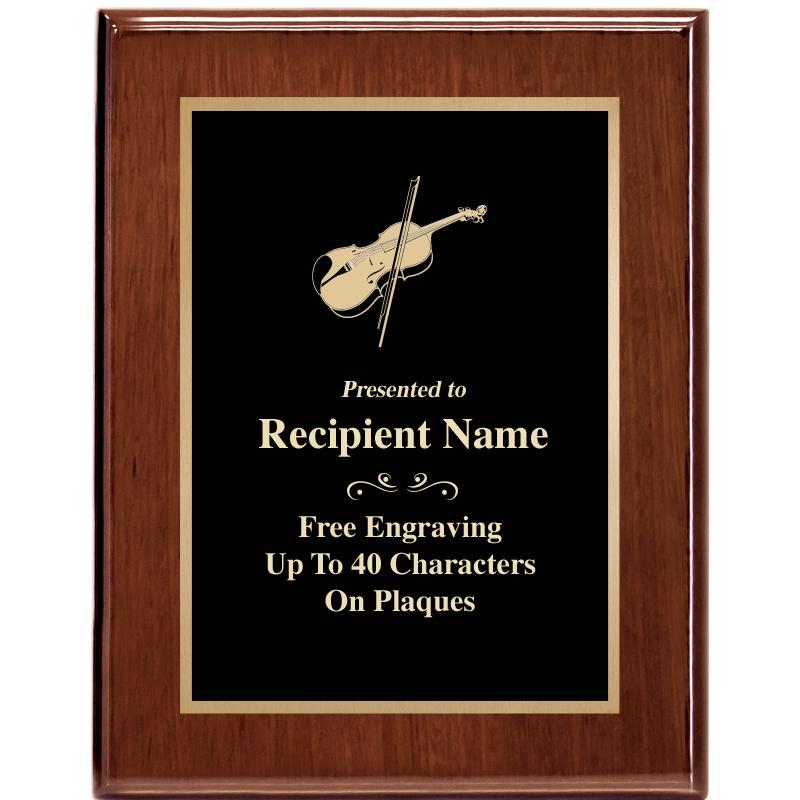 7X9 GLOSSED WALNUT PLAQUE