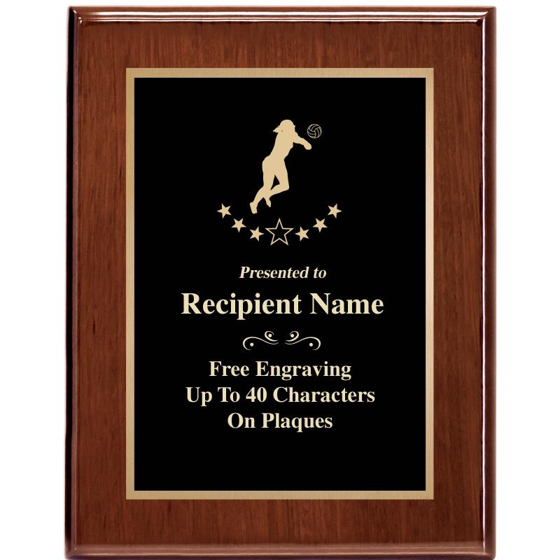 7X9 GLOSSED WALNUT PLAQUE