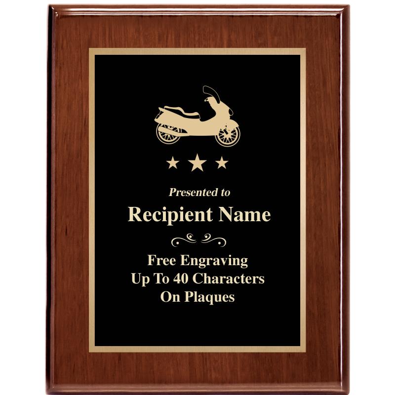 7X9 GLOSSED WALNUT PLAQUE