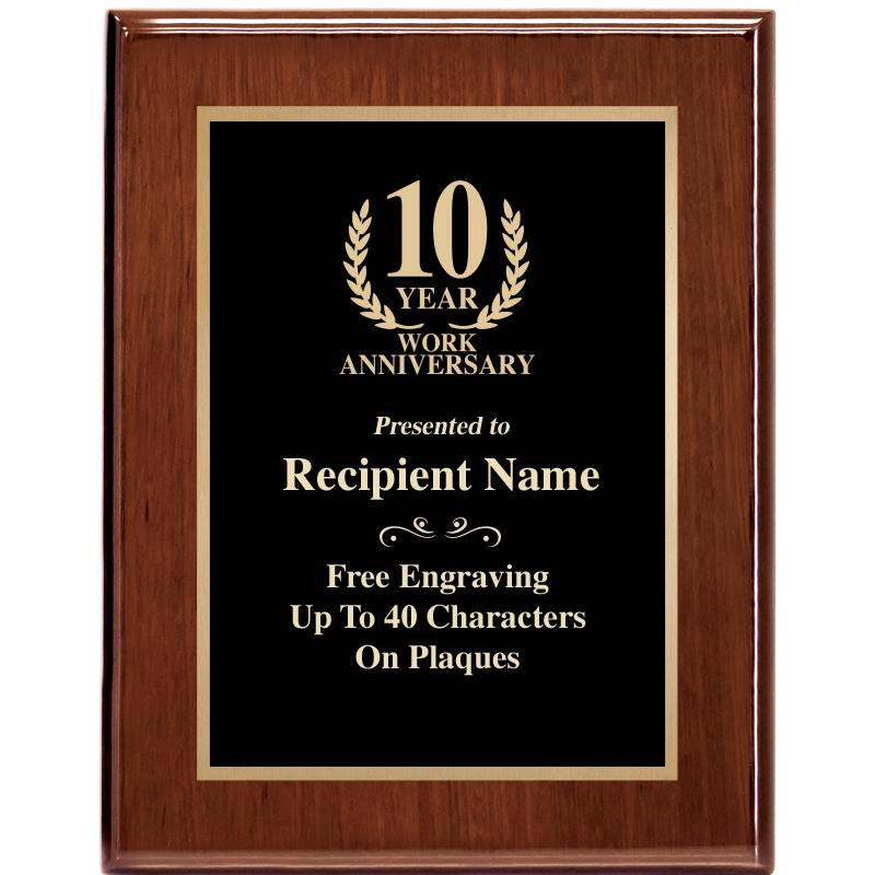 7X9 GLOSSED WALNUT PLAQUE