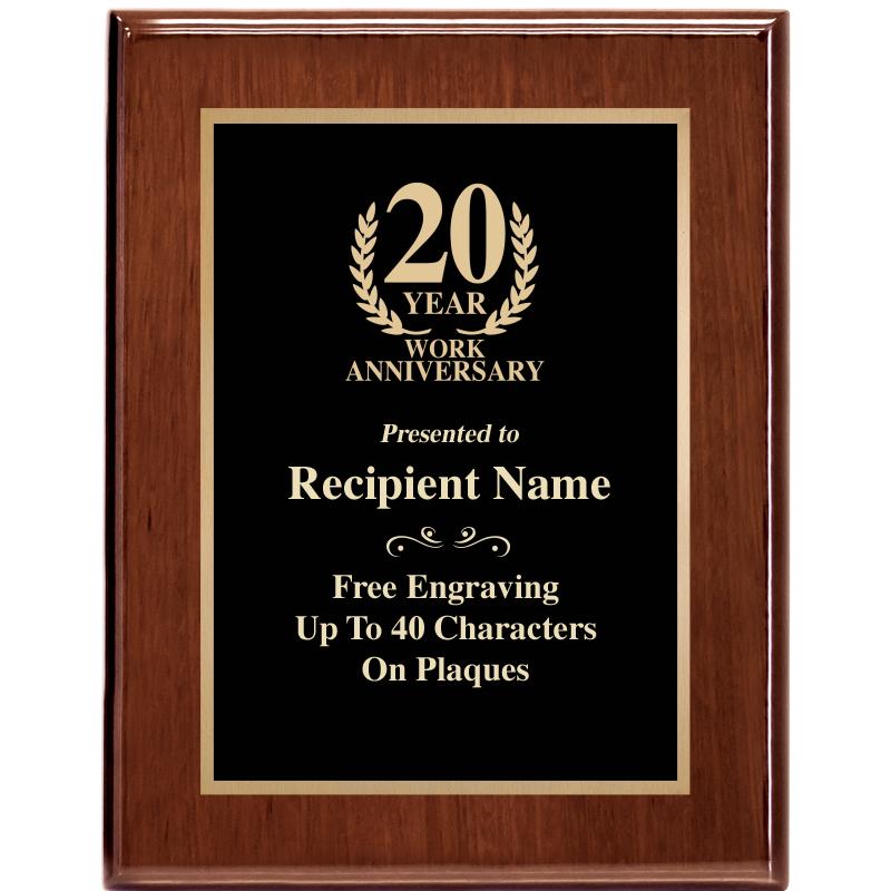 7X9 GLOSSED WALNUT PLAQUE