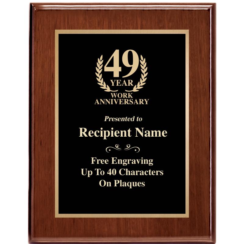 7X9 GLOSSED WALNUT PLAQUE
