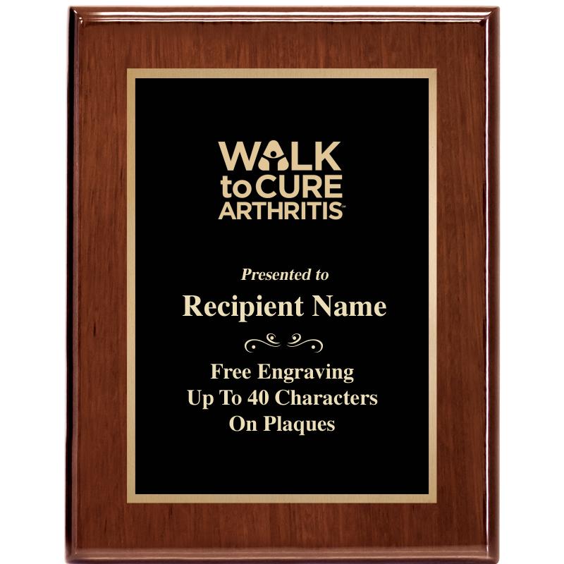 7X9 GLOSSED WALNUT PLAQUE