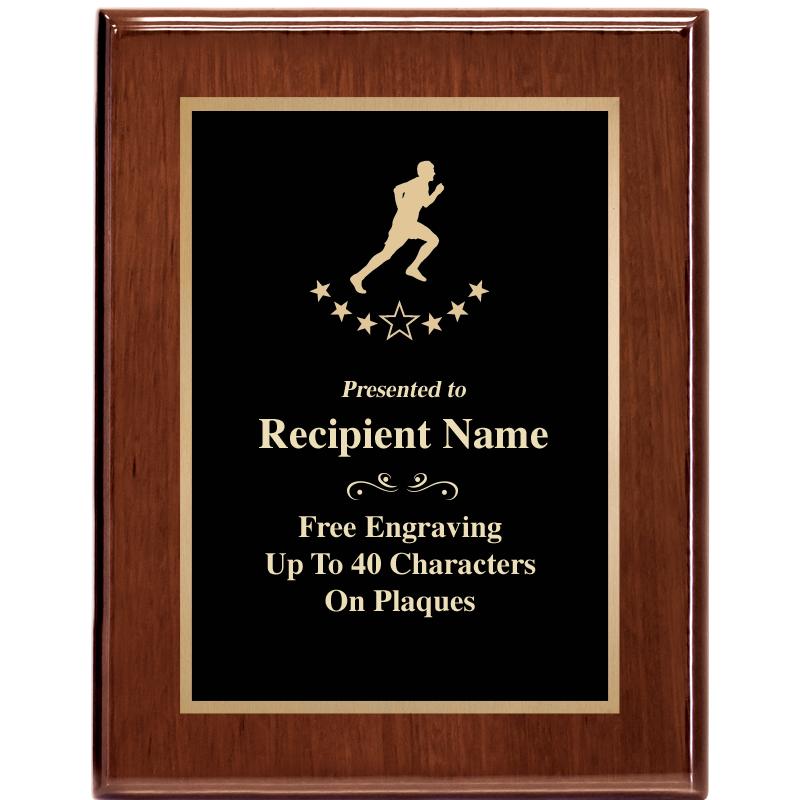 7X9 GLOSSED WALNUT PLAQUE