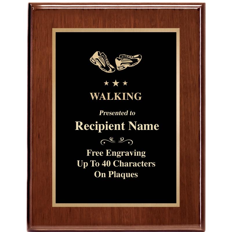 7X9 GLOSSED WALNUT PLAQUE