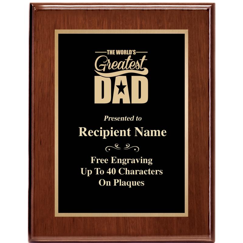 7X9 GLOSSED WALNUT PLAQUE