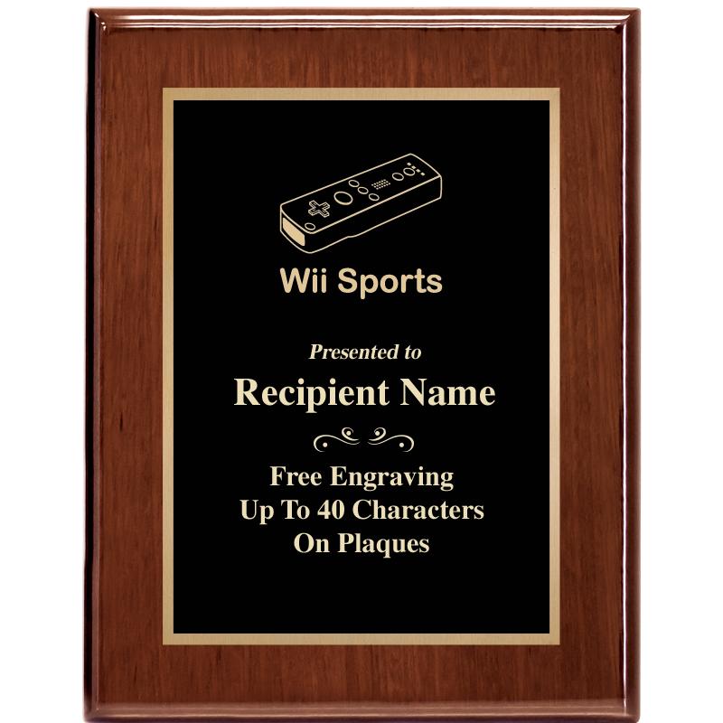 7X9 GLOSSED WALNUT PLAQUE