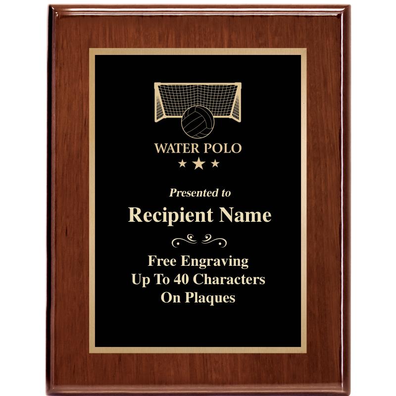 7X9 GLOSSED WALNUT PLAQUE