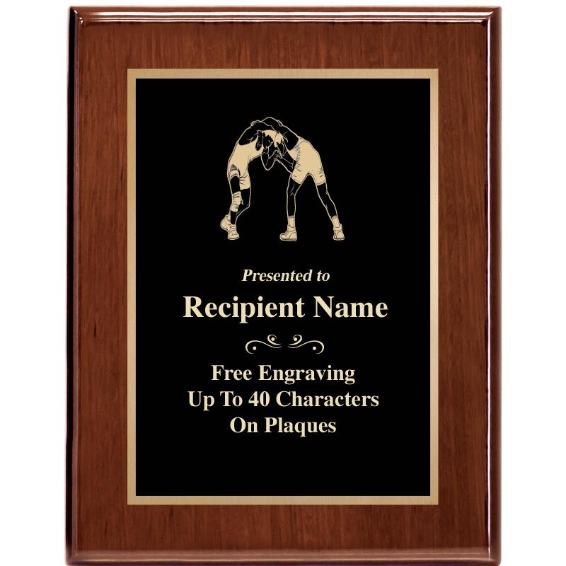 7X9 GLOSSED WALNUT PLAQUE