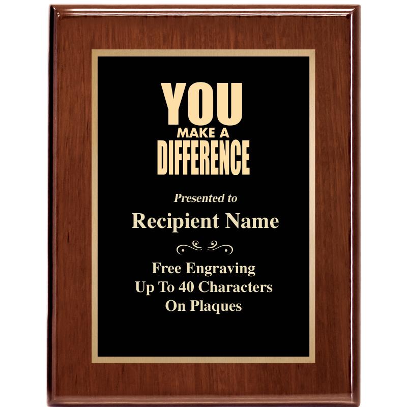 7X9 GLOSSED WALNUT PLAQUE