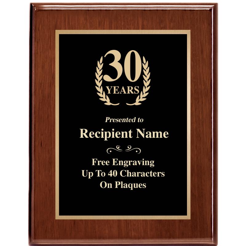 7X9 GLOSSED WALNUT PLAQUE