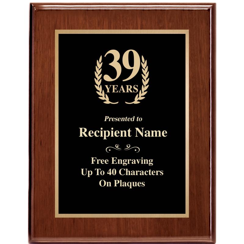 7X9 GLOSSED WALNUT PLAQUE