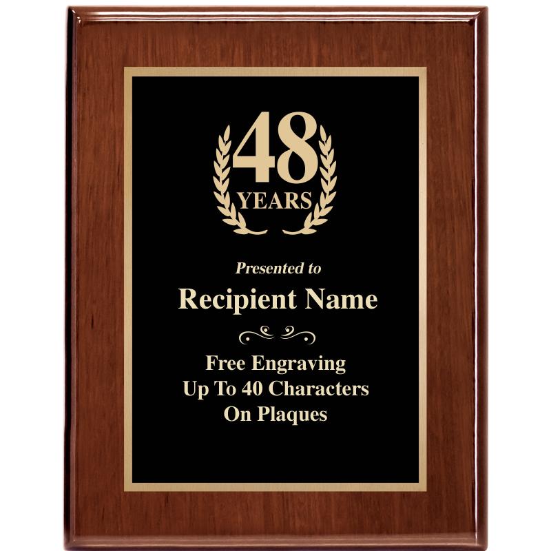 7X9 GLOSSED WALNUT PLAQUE