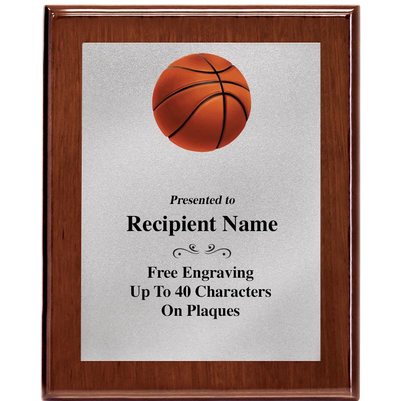 8X10 WALNUT PLQ MATTE SV PLT