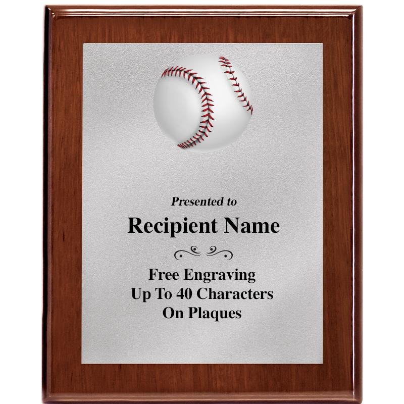 8X10 WALNUT PLQ MATTE SV PLT