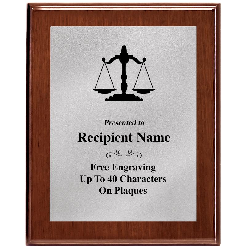 8X10 WALNUT PLQ MATTE SV PLT